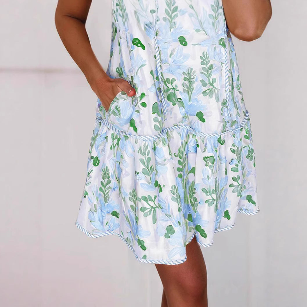 Robe d'été décontractée pour femmes avec des détails en volants et des poches pratiques Chic und Stil