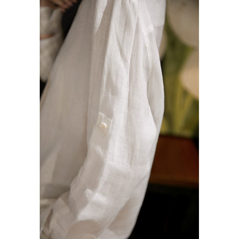 Chemise légère en lin à boutons pour femmes Chic und Stil