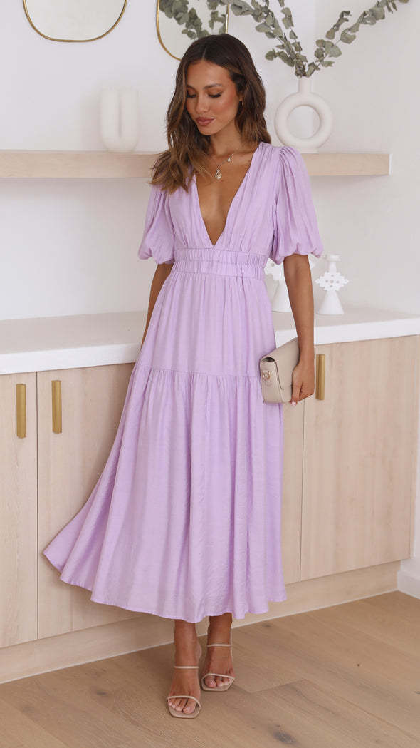Robe maxi bohème à volants pour femmes Chic und Stil