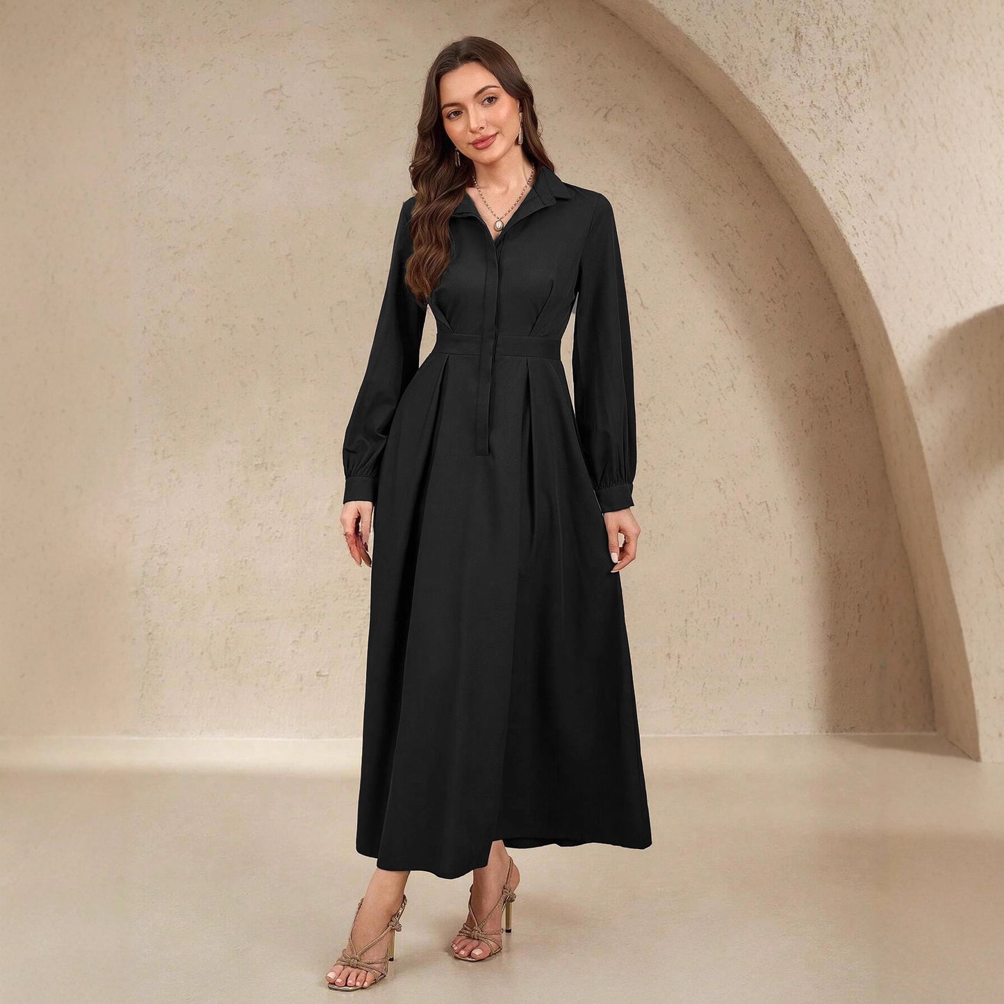 Robes chemises élégantes pour femmes avec jupe fluide et poches pratiques Chic und Stil