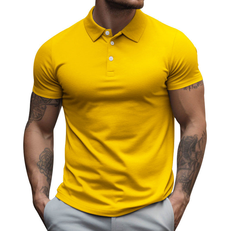 Chemise polo à manches courtes pour hommes en mélange de coton respirant avec technologie de régulation de l'humidité Chic und Stil