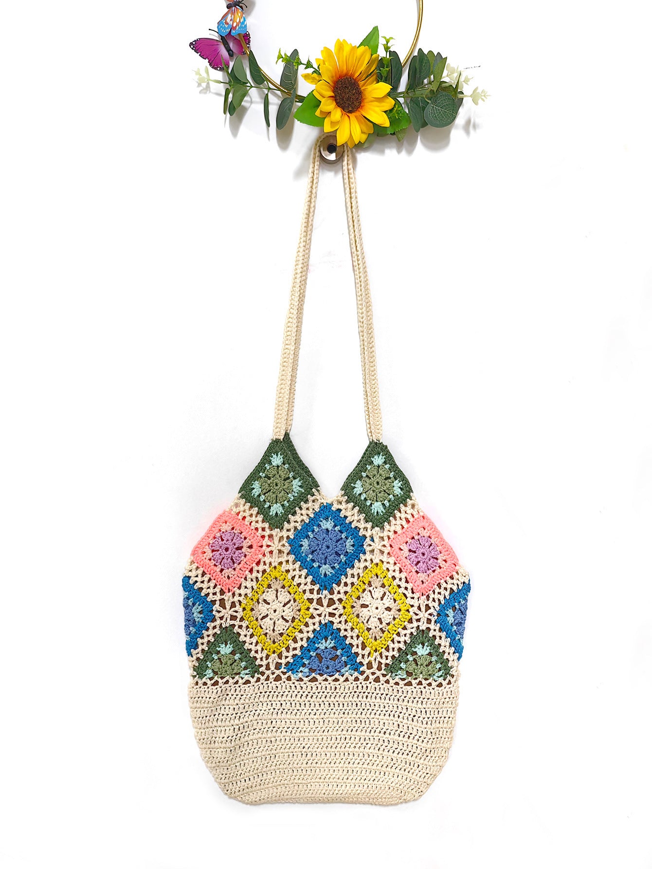 Sacs à main bohémiens en crochet pour femmes Chic und Stil