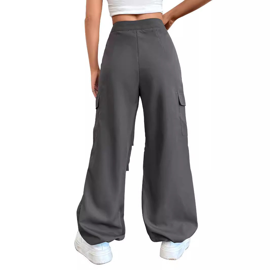 Pantalon cargo pour femmes à coupe large avec poches pratiques Chic und Stil