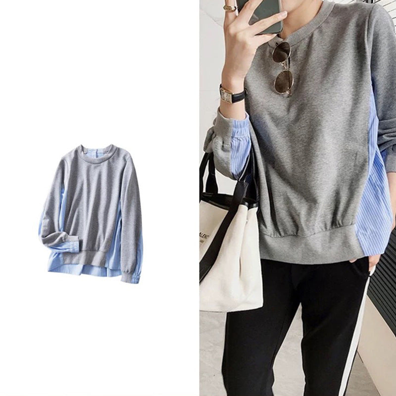 Sweatshirt décontracté pour femmes à blocs de couleur Chic und Stil