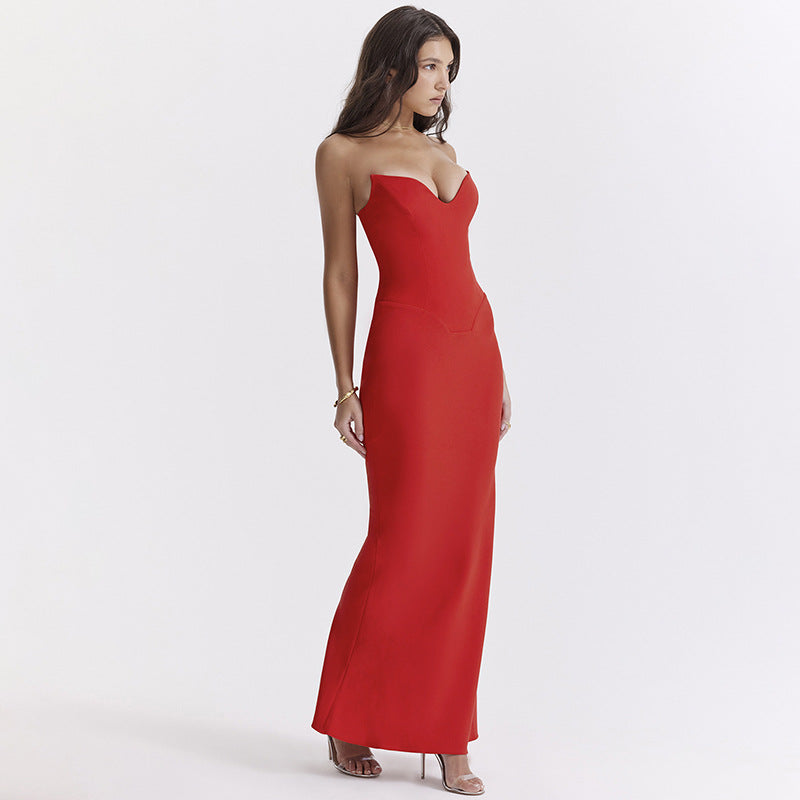 Robe sirène sans bretelles Chic und Stil