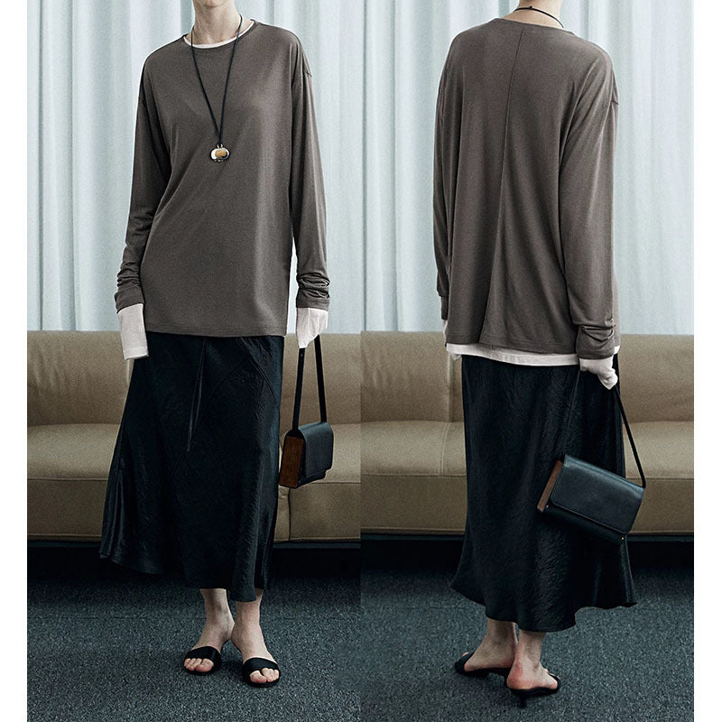 Top Long Sleeve Transparent pour Femme Chic und Stil