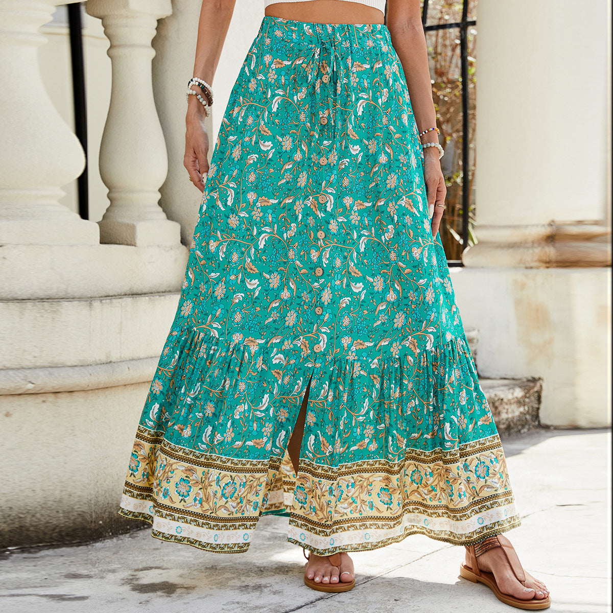 Jupe maxi bohémienne à imprimé floral Chic und Stil