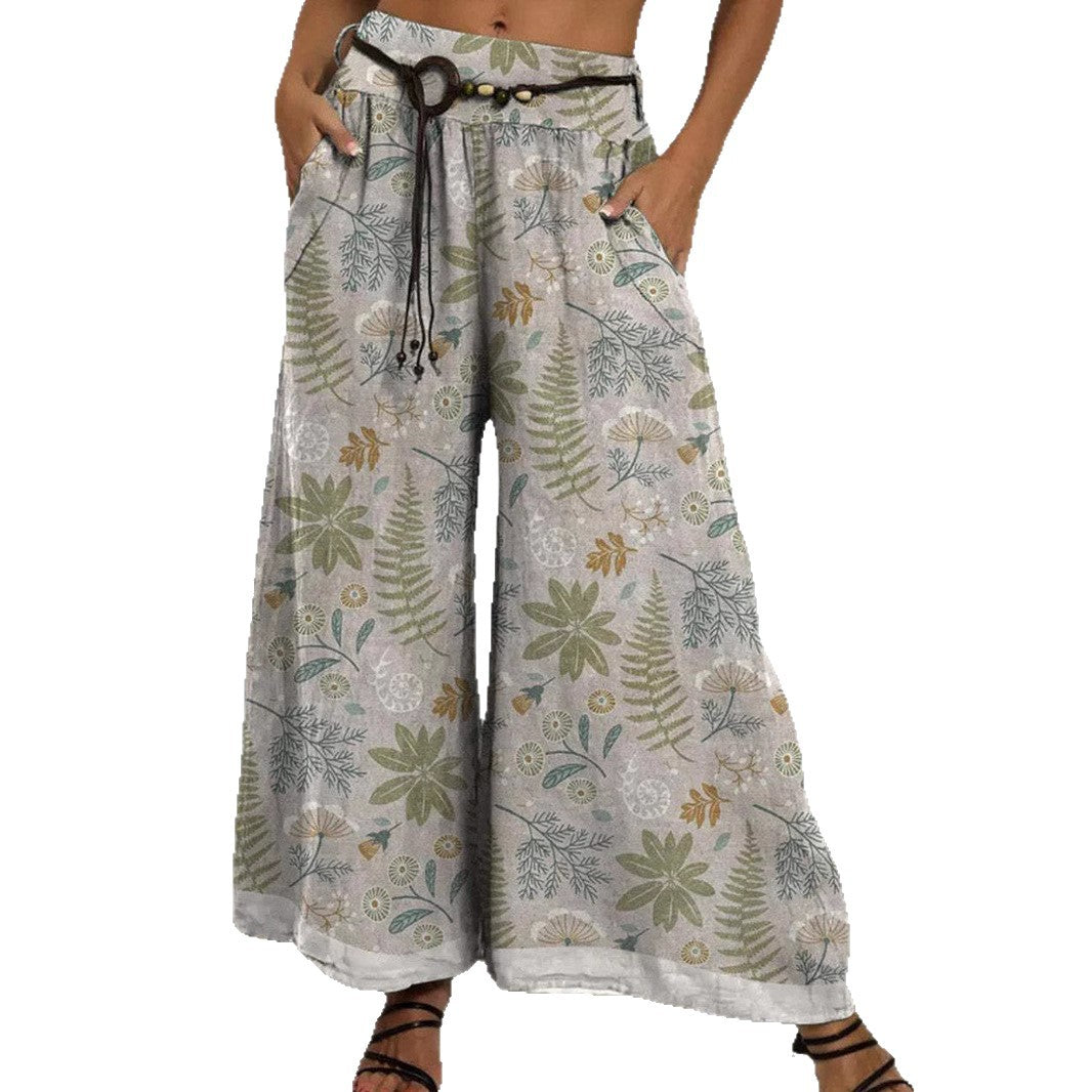 Chic and Style large floral casual pants for women
