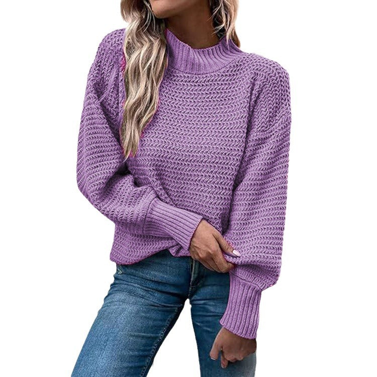 Pull à gros mailles pour femmes avec col haut et coupe aérienne Chic und Still