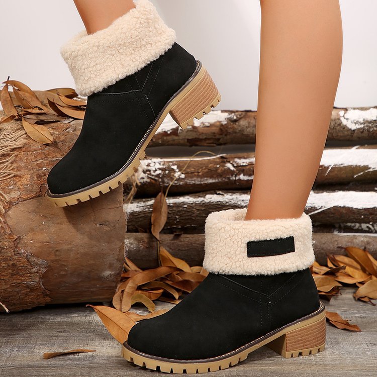 Bottines pour femmes chaudes avec col en fourrure d'agneau Chic und Stil