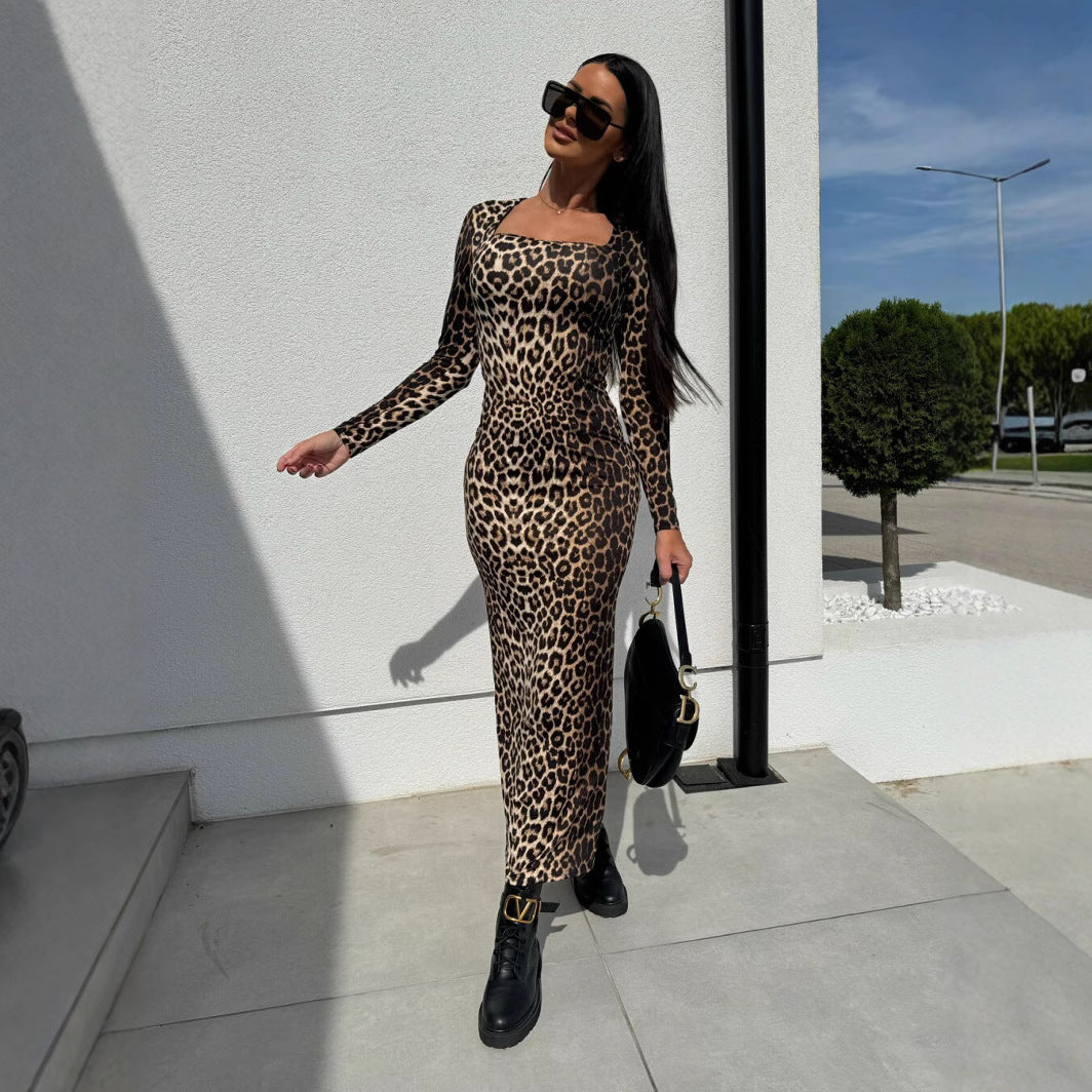 Robe maxi élégante à manches longues pour dames avec coupe ajustée Chic und Stil