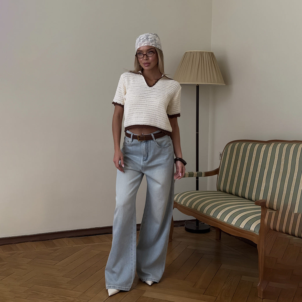 Pull crochet lâche pour femme Chic und Stil