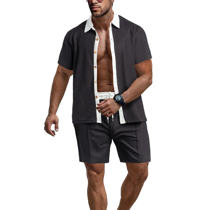 Homme décontracté t-shirt à manches courtes et ensemble de shorts de sport Chic und Stil