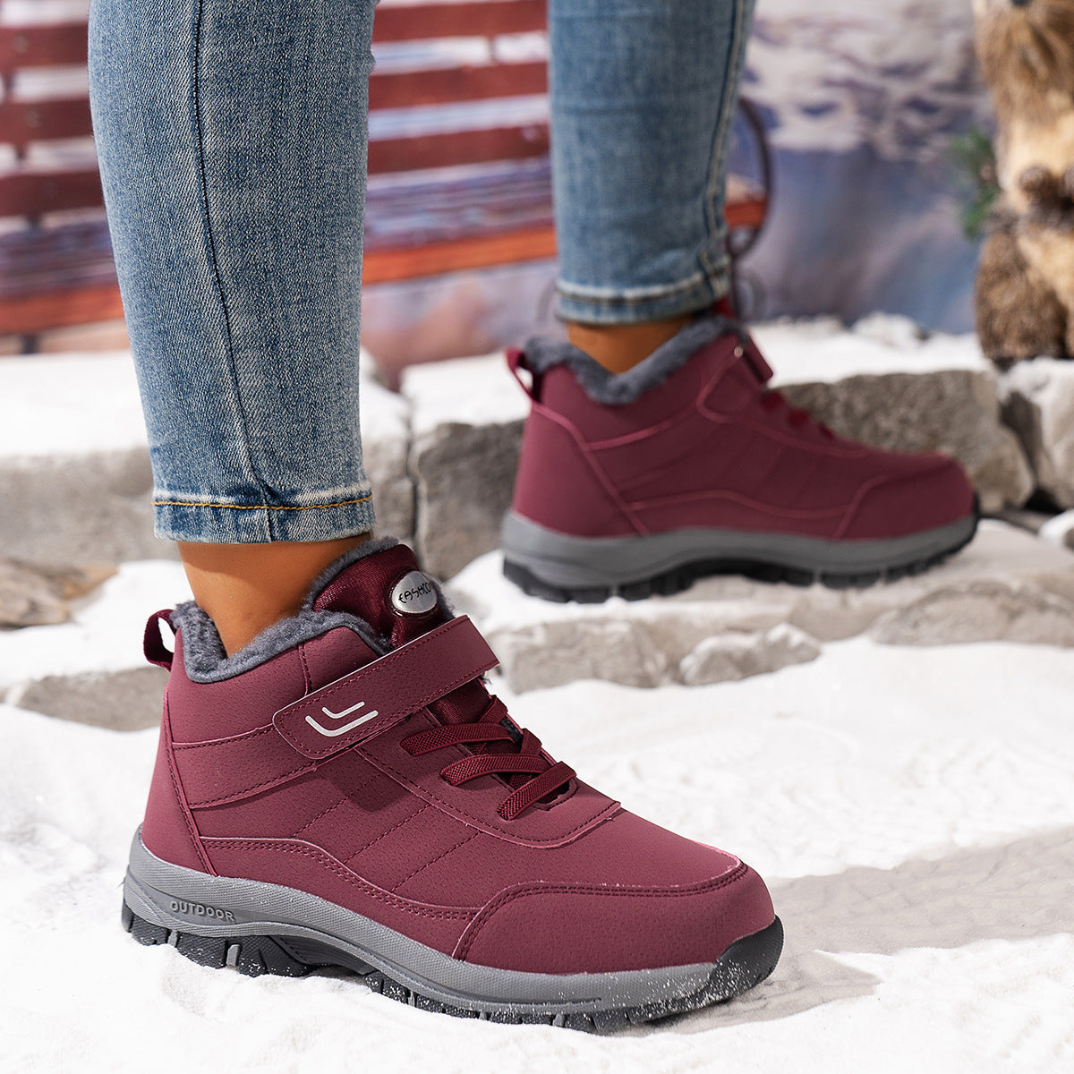 Bottes d'hiver pour femmes avec doublure intérieure chauffante et semelle antidérapante Chic und Stil