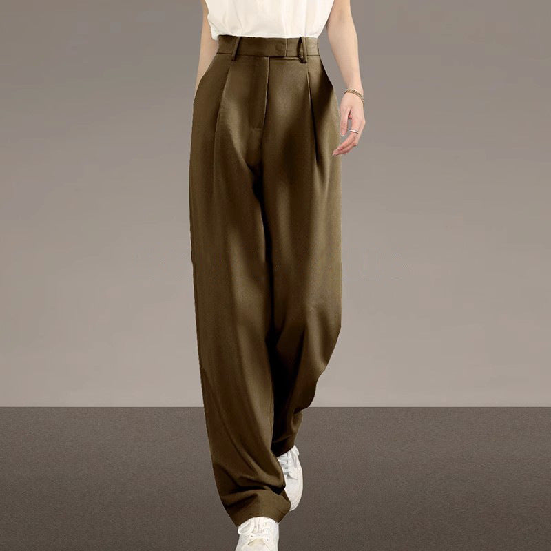 Pantalons plissés taille haute pour femmes Chic und Stil 1750847341