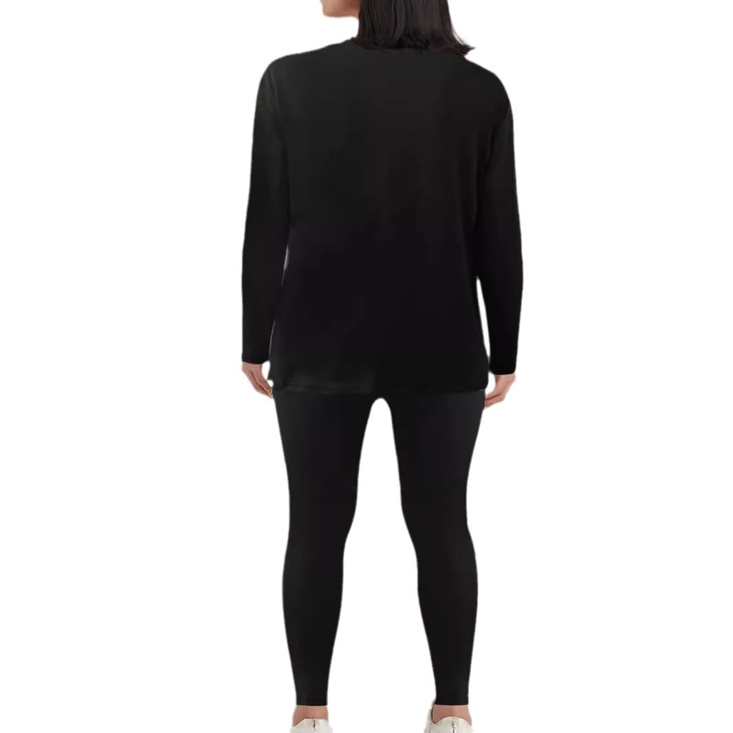 T-shirt à manches longues pour femmes avec un joli motif d'ours et une coupe décontractée Chic und Stil