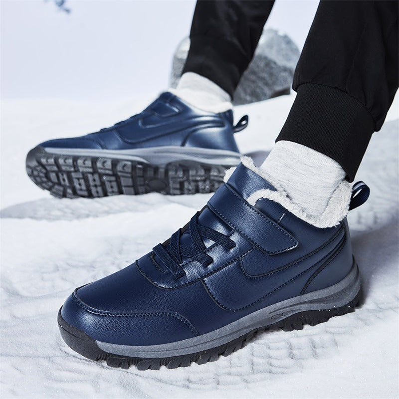 Bottines d'hiver pour femmes, doublées de chaude, avec semelle antidérapante et fermeture Velcro réglable Chic und Stil