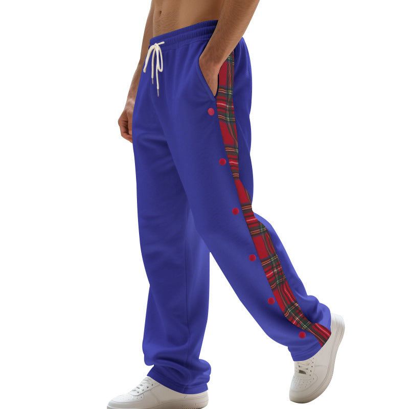 Pantalons de loisirs sportifs pour hommes avec détails à pression Chic und Stil