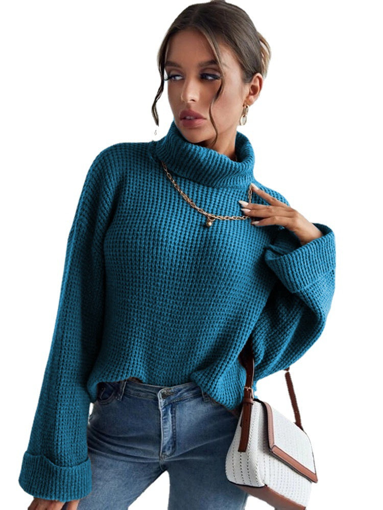 Pull femme avec col haut et design structuré Chic und Stil