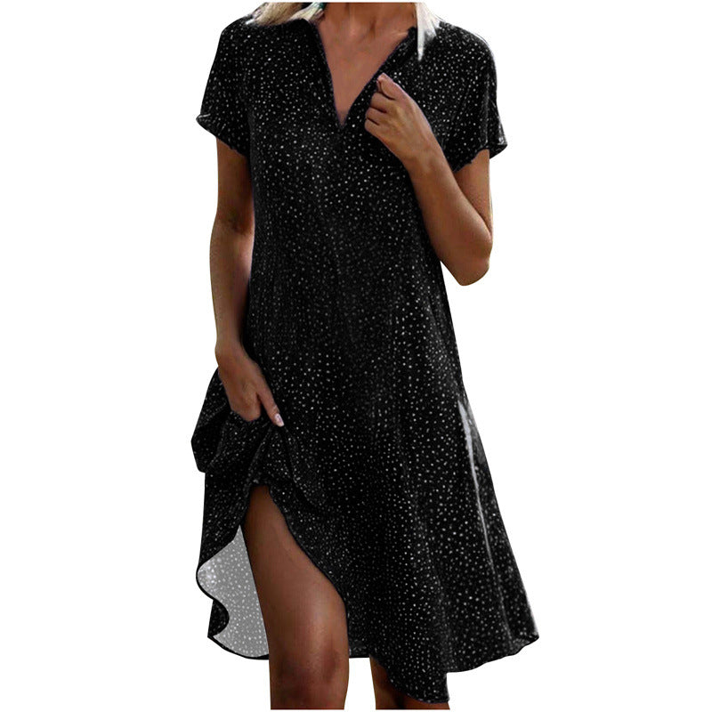 Robe chemise pour dames avec col polo et tissu léger et respirant Chic und Stil