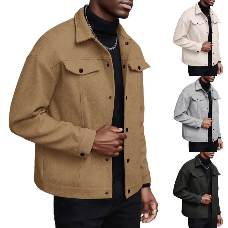 Veste de transition décontractée pour hommes avec poches pratiques et col moderne Chic und Stil