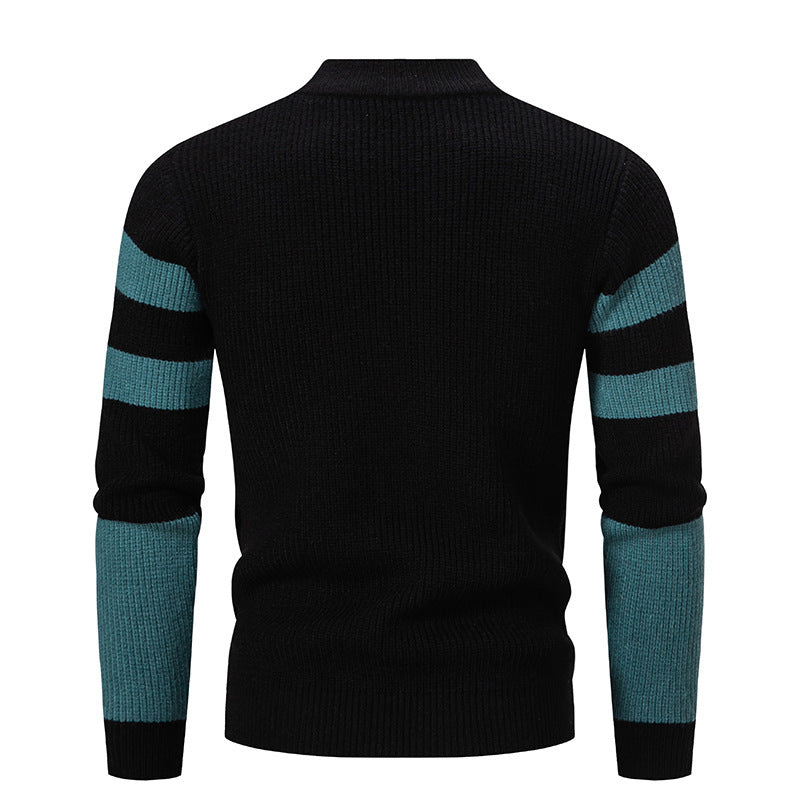Pull homme à la mode avec design en blocs texturé Chic und Stil