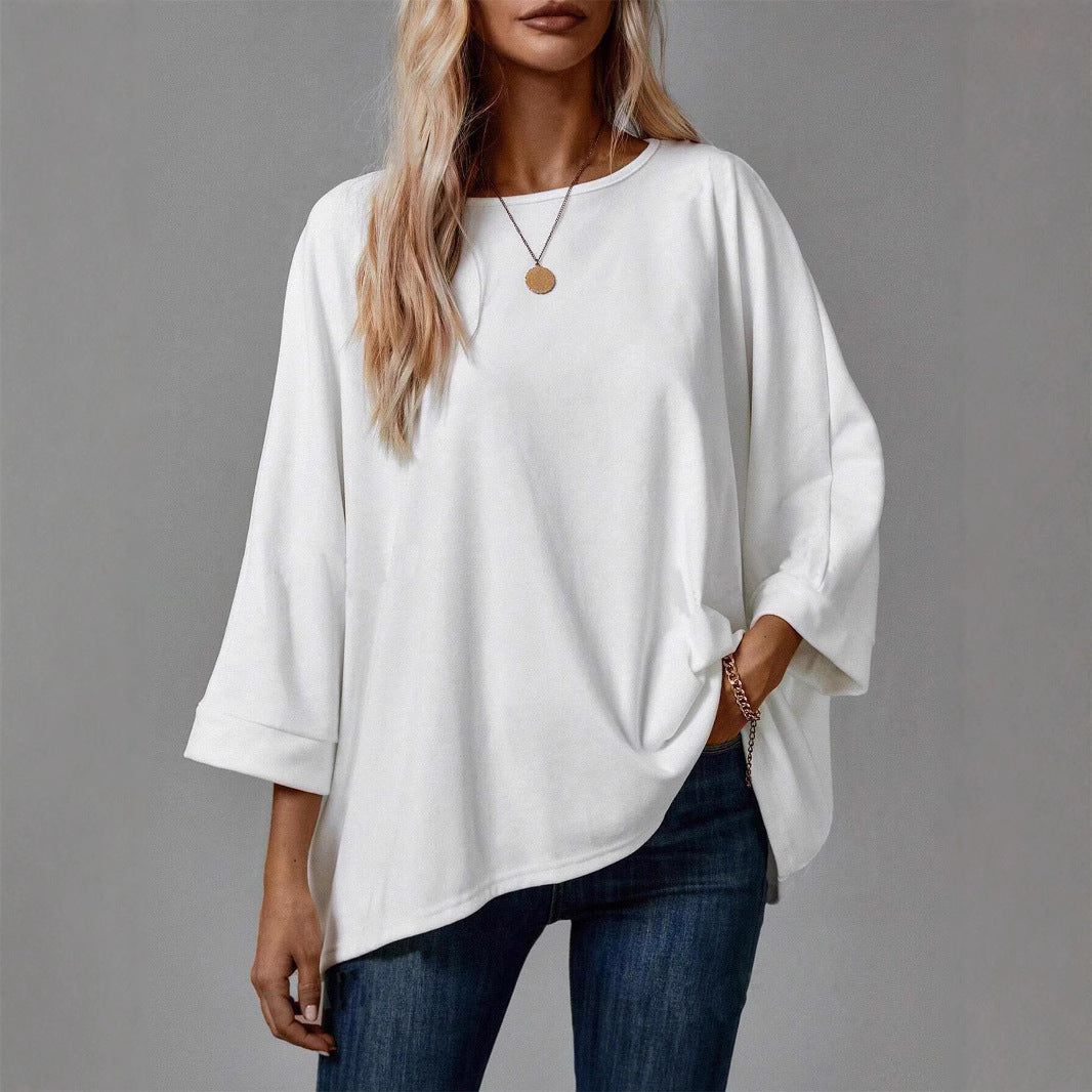 Sweat-shirt femme oversize avec coupe asymétrique et confort de port intuitif Chic und Stil