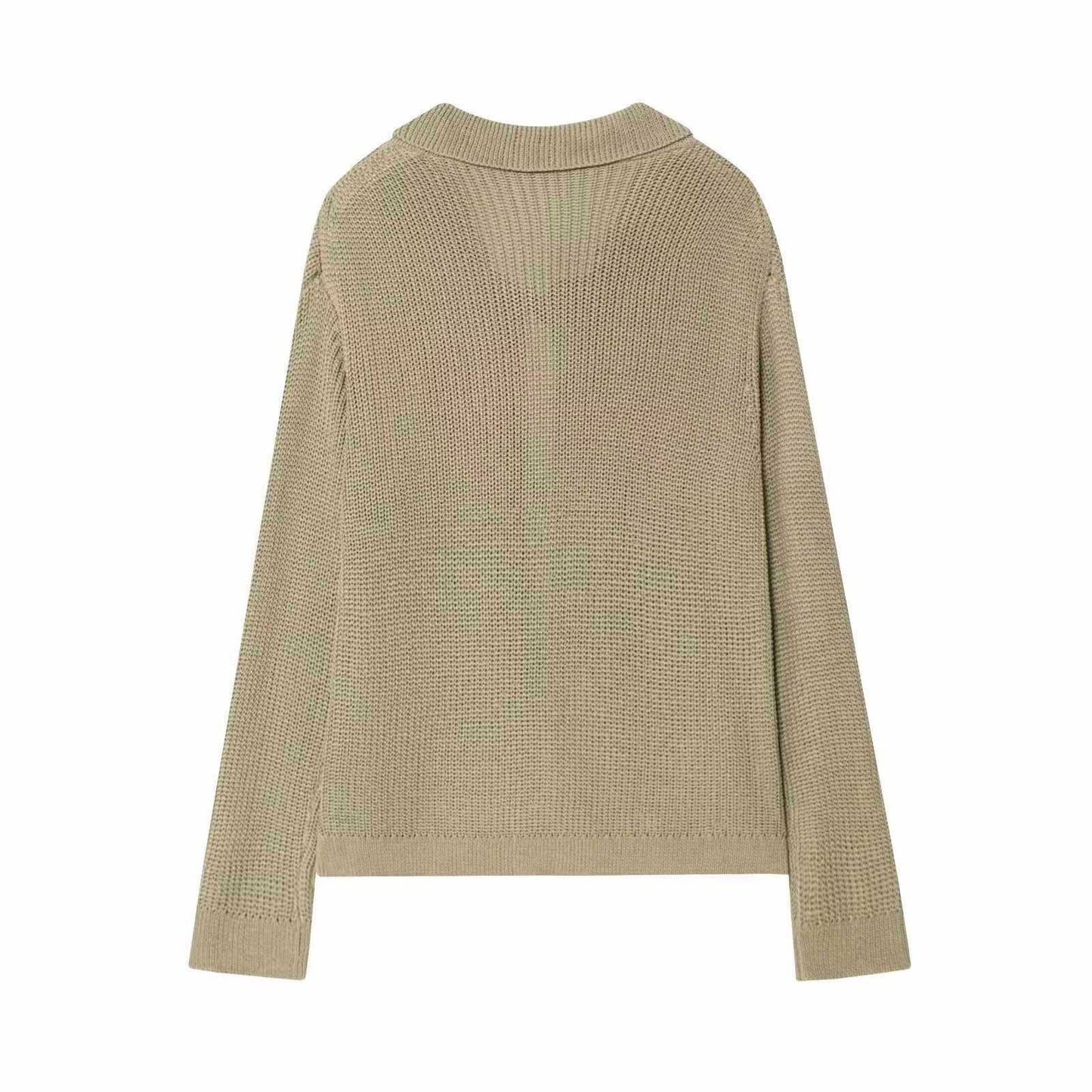 Dames élégant cardigan avec col quart et détails de boutons Chic und Stil