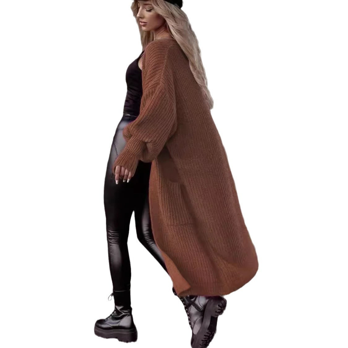Cardigan à grosse maille pour femmes avec poches profondes et coupe oversize décontractée Chic und Stil
