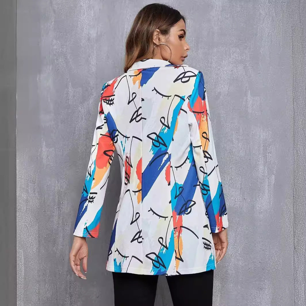 Blazer pour femmes avec imprimé artistique et coupe moderne Chic und Stil