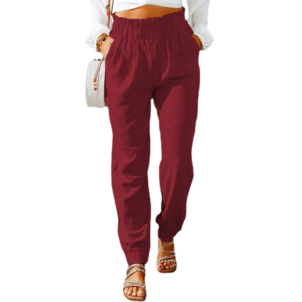 Pantalon taille élastique décontracté pour femmes Chic und Stil
