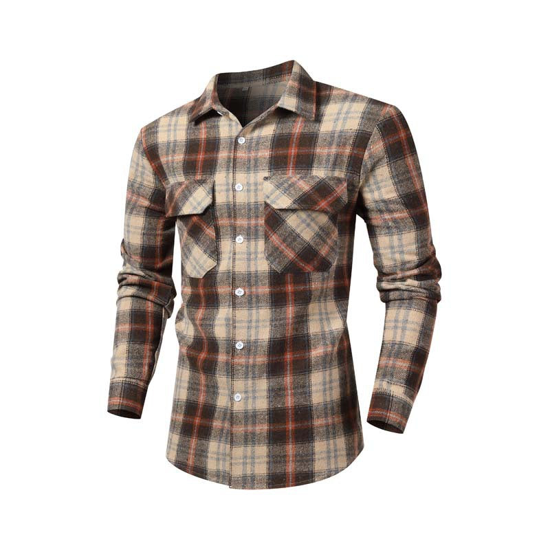 Chemise en flanelle pour hommes avec un motif à carreaux classique et des poches poitrine Chic und Stil