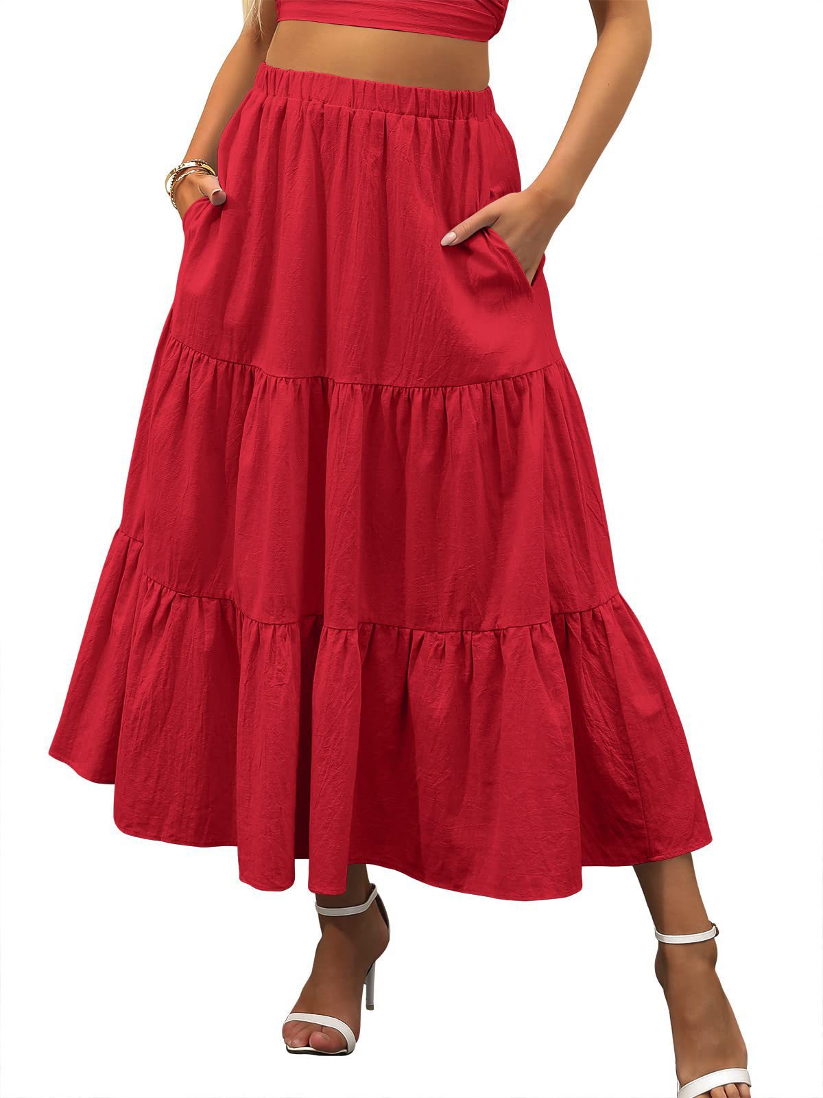 Jupe maxi à couches pour femmes Chic und Stil
