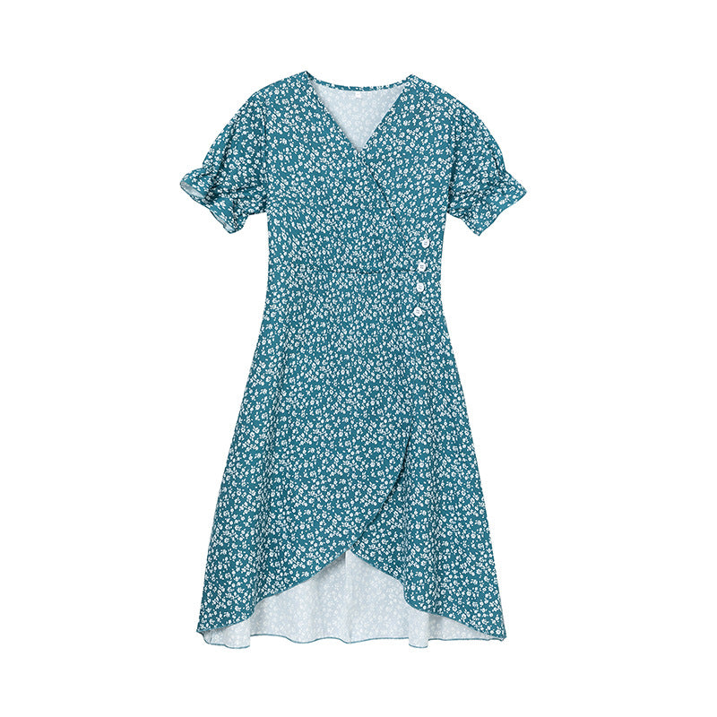 Robe portefeuille florale inspirée vintage pour femmes Chic und Stil
