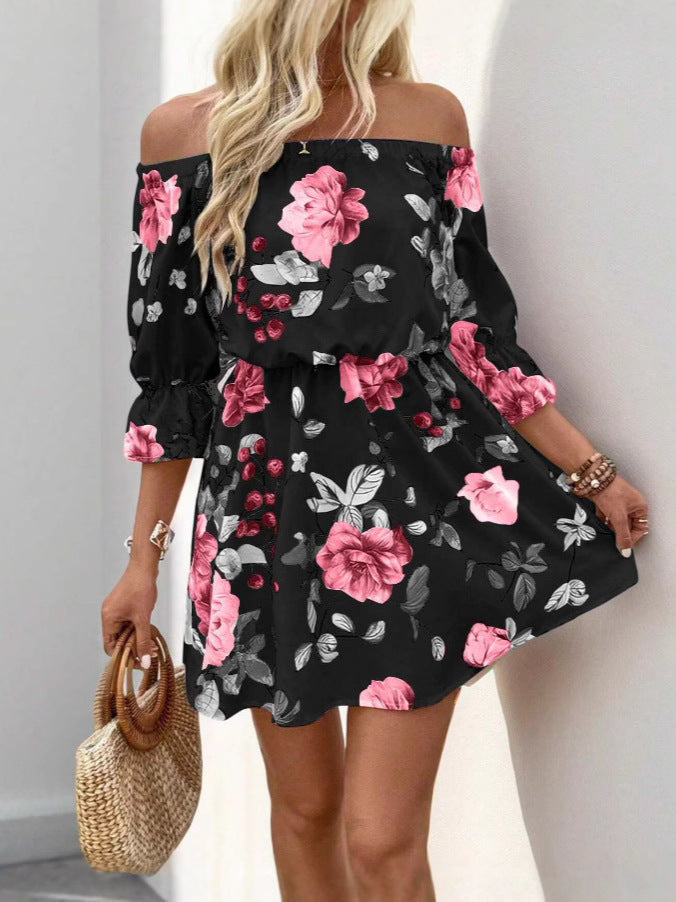 Robe Boho femme avec motif floral Chic und Stil