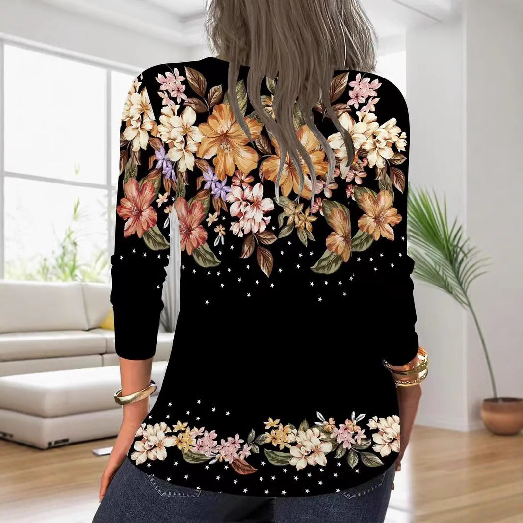 Chemisier femme avec imprimé floral et fermeture éclair Chic und Stil