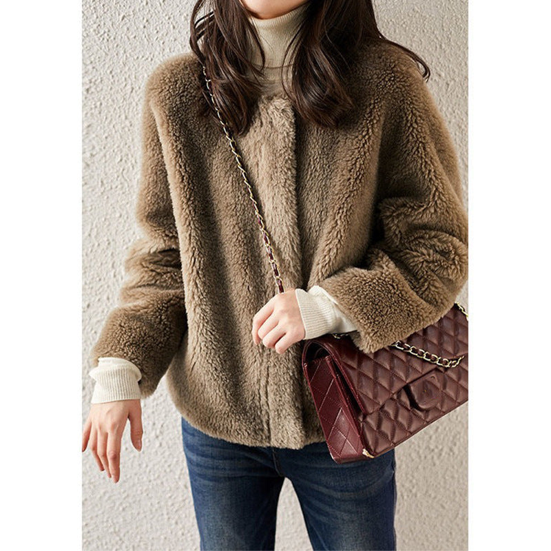 Veste en fausse fourrure douillette pour femmes Chic und Stil
