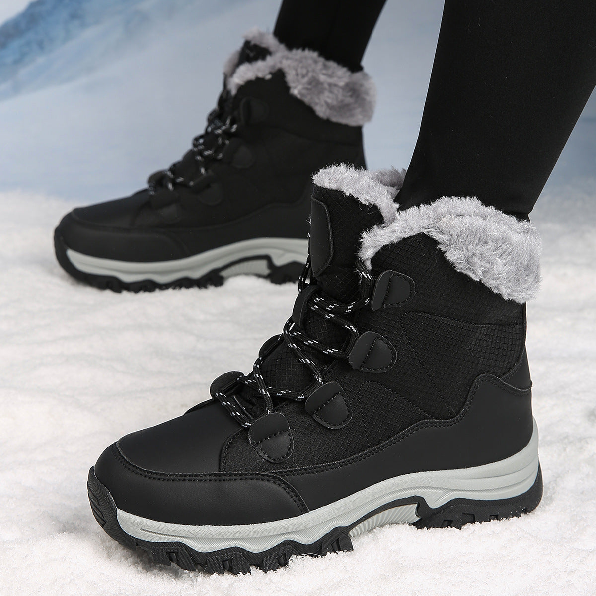 Bottes d'hiver thermo pour femmes avec doublure isolante et semelle antidérapante Chic und Stil