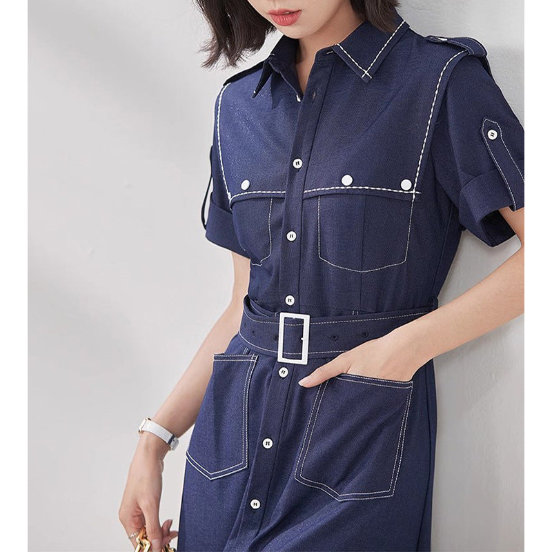 Robe utilitaire ceinturée pour femme Chic und Stil