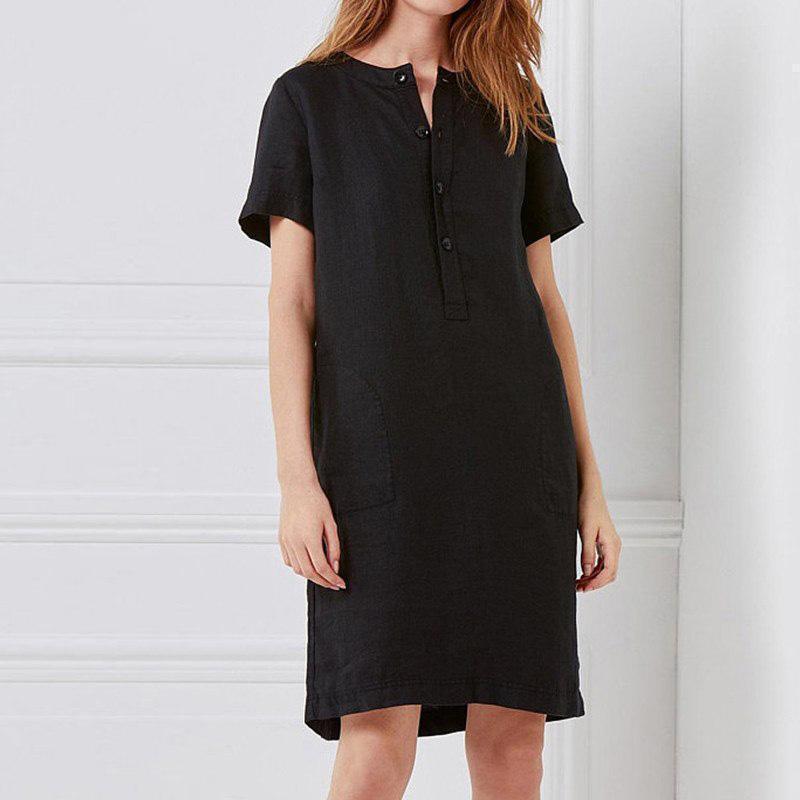 Robe chemise pour femmes avec poches pratiques et patte de boutonnage Chic und Stil