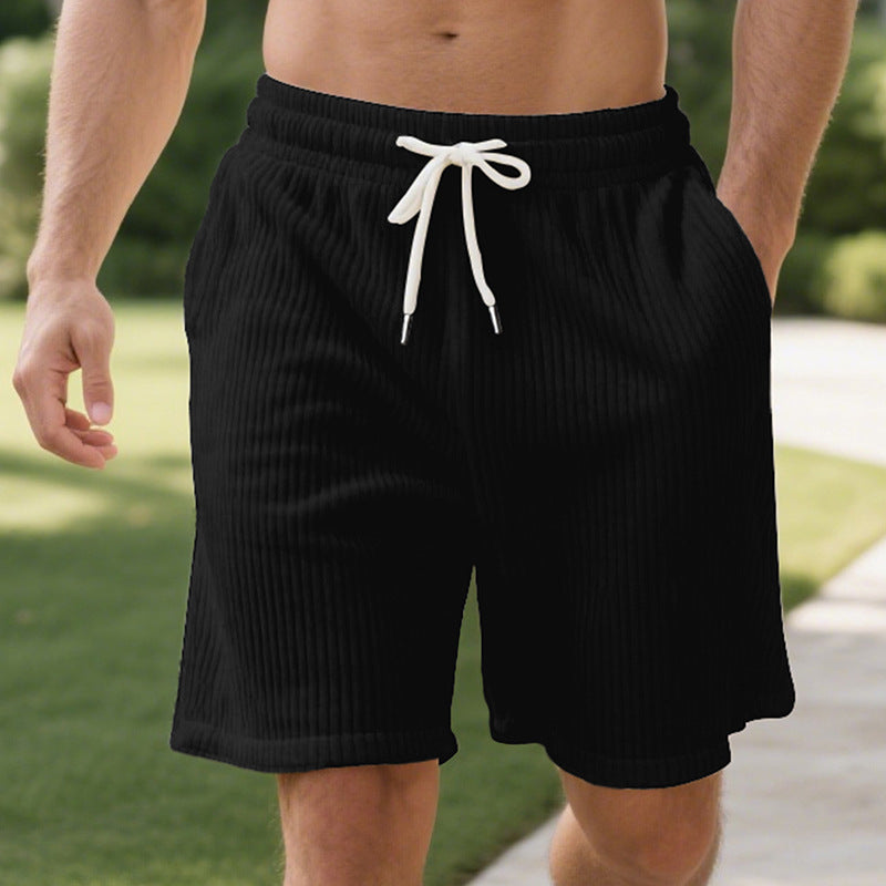 Pantalons décontractés pour hommes en tissu doux avec taille élastique et poches latérales pratiques Chic und Stil