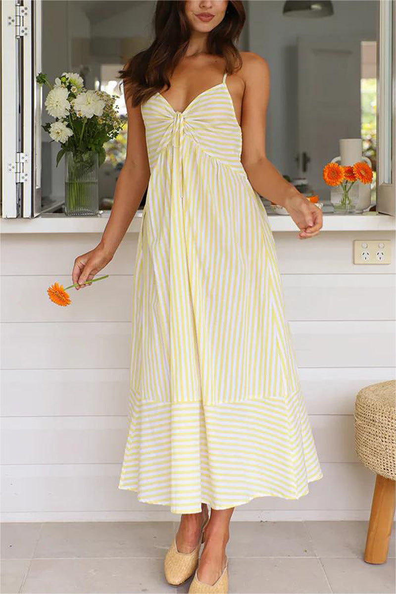 Robe maxi rayée pour femmes Chic und Stil
