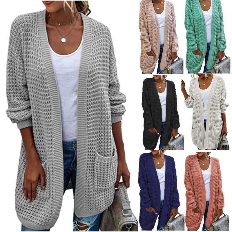 Cardigan pour femmes tricoté en grosses mailles avec une coupe décontractée et des poches pratiques Chic und Stil