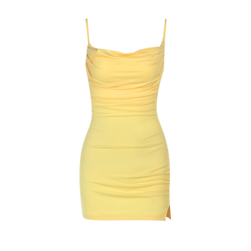 Robe mini sans manches froncée Chic und Stil