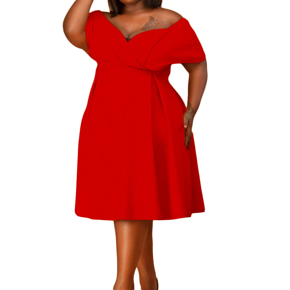 Robes de soirée décolletées pour femmes avec jupe fluide et drapé élégant Chic und Stil