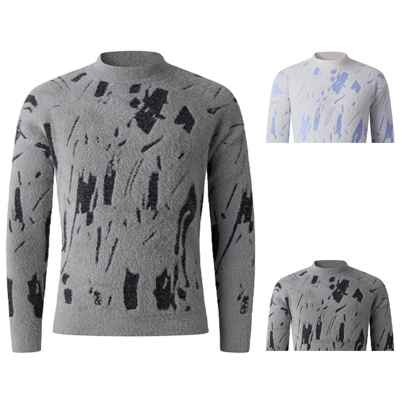 Pull femme tendance avec motif structuré et col haut Chic und Stil