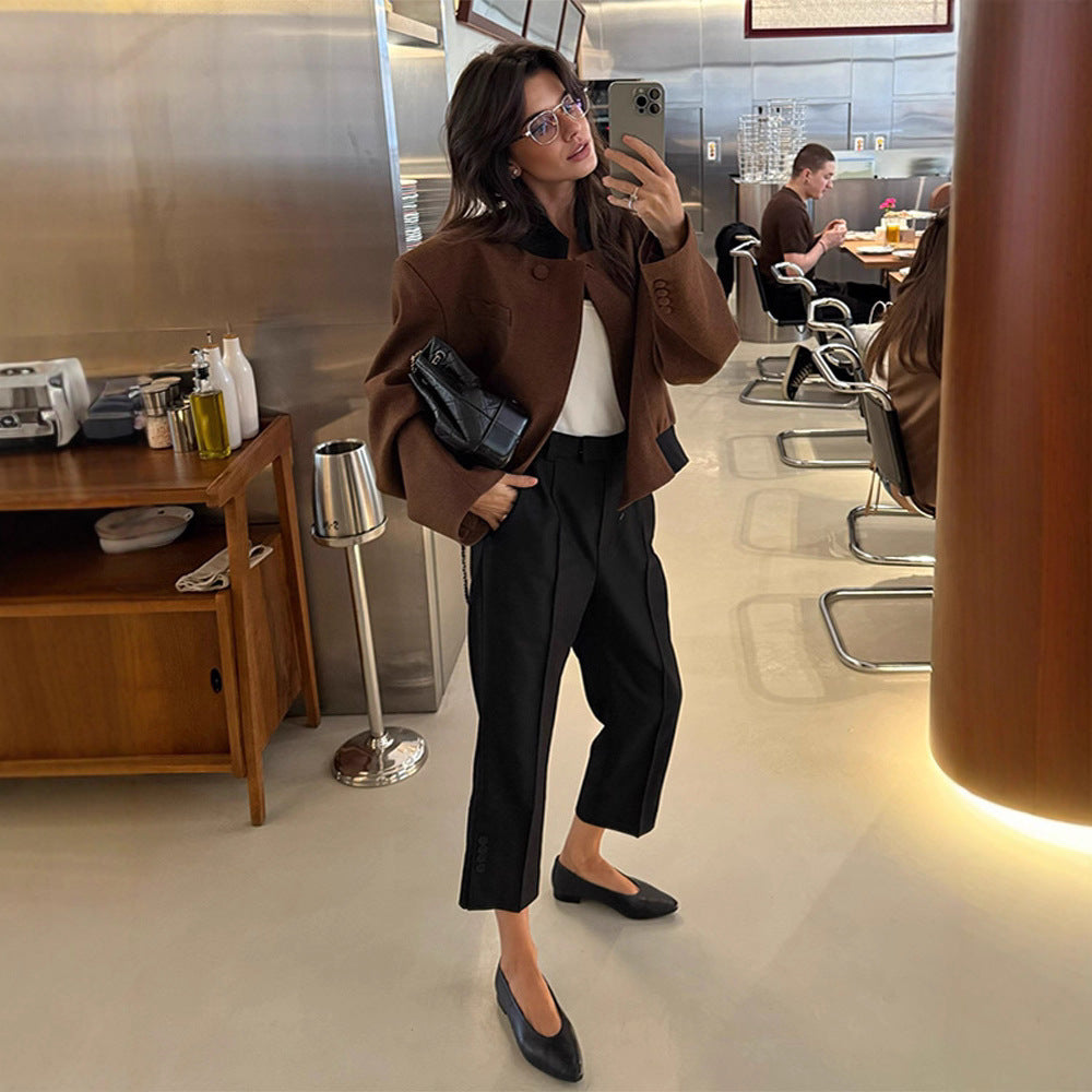 Blazer en laine oversize pour femmes Chic und Stil