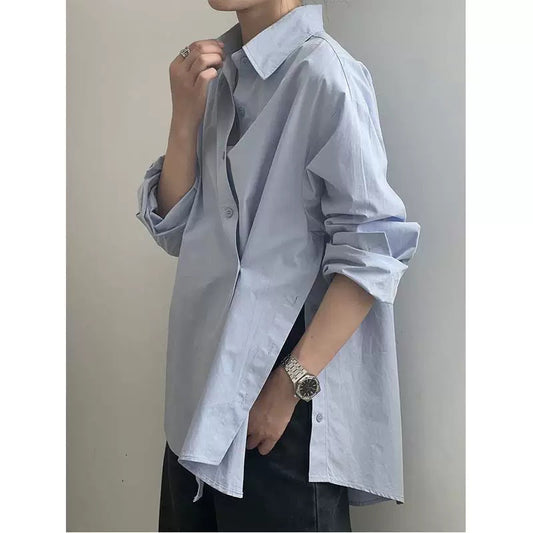 Chemise décontractée surdimensionnée à boutons pour femmes Chic und Stil