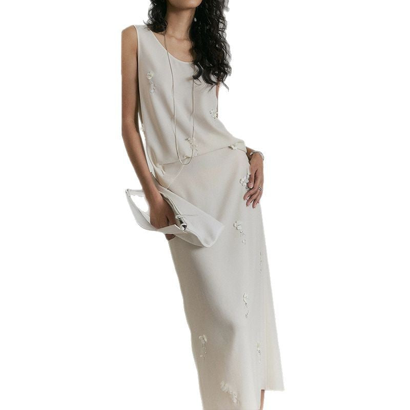 Jupe maxi brodée élégante pour femmes Chic und Stil