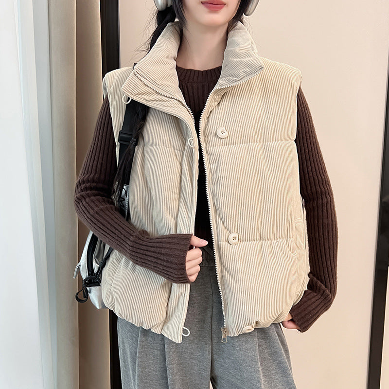 Dames Gilet matelassé confortable avec poches hautes Chic und Stil